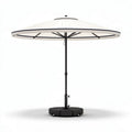 Outdoor patio umbrella in cream polyester with adjustable height 300 x 300 x 250cm